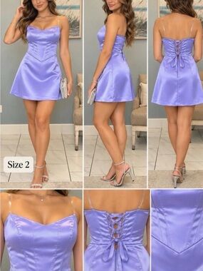 Formal Dress Purple Mini Size Small NWT